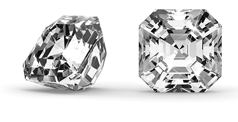 3.Asscher cut diamonds